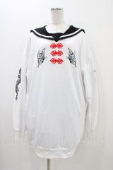 LISTEN FLAVOR / 蝶と龍のチャイナセーラーワンピ  白 H-25-11-06-1031-PU-OP-KB-ZH