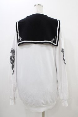 画像2: LISTEN FLAVOR / 蝶と龍のチャイナセーラーワンピ  白 H-25-11-06-1031-PU-OP-KB-ZH