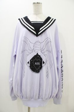 画像1: LISTEN FLAVOR / セーラーロングスウェット  ラベンダー H-25-11-06-1032-PU-TO-KB-ZH