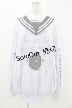 画像1: LISTEN FLAVOR / セーラーロングスウェット  ラベンダー H-25-11-06-1032-PU-TO-KB-ZH