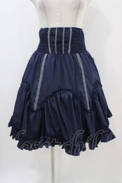 画像1: Ozz Croce / リバーシブルスカート  ローズプリントグレー×ネイビー H-25-11-06-1036-OO-SK-KB-ZH