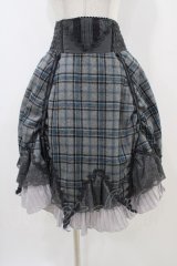 Ozz Croce / プリーツフリルチェックスカート  グレー H-25-11-06-1037-OO-SK-KB-ZH