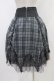 画像2: Ozz Croce / プリーツフリルチェックスカート  グレー H-25-11-06-1037-OO-SK-KB-ZH (2)