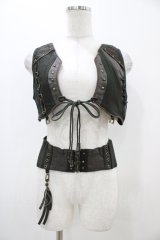 Rozen Kavalier / ベルト付ジレ  カーキ H-25-11-06-1041-OO-TO-KB-ZH