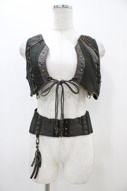 画像1: Rozen Kavalier / ベルト付ジレ  カーキ H-25-11-06-1041-OO-TO-KB-ZH