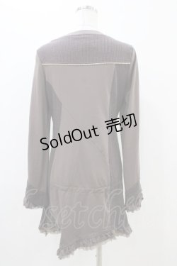 画像2: OZZ ANGELO / 異素材切替チュニック  ブラウン H-25-11-06-1042-OO-TO-KB-ZH