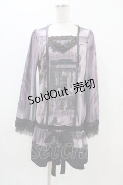 画像1: OZZ ANGELO / 宗教画プリントチュニック  パープル H-25-11-06-1043-OO-TO-KB-ZH