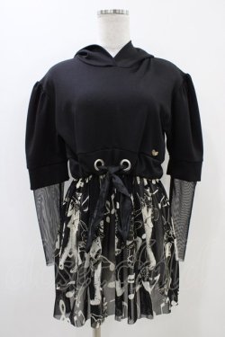 画像1: MILK / THE KLIMフーディーミニ  ブラック H-25-11-06-1045-ML-OP-KB-ZH