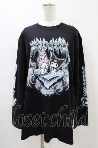 QOOZA / マイメロディ＆クロミコラボ L/S TEE  ブラック H-25-11-06-1048-0-TO-KB-ZH
