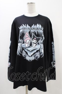 画像1: QOOZA / マイメロディ＆クロミコラボ L/S TEE  ブラック H-25-11-06-1048-0-TO-KB-ZH
