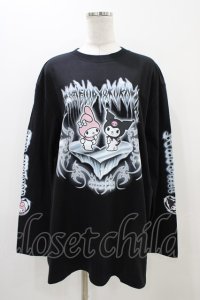 QOOZA / マイメロディ＆クロミコラボ L/S TEE  ブラック H-25-11-06-1053-0-TO-KB-ZH
