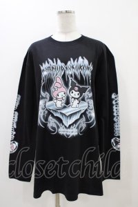 QOOZA / マイメロディ＆クロミコラボ L/S TEE  ブラック H-25-11-06-1054-0-TO-KB-ZH