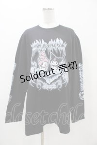 QOOZA / マイメロディ＆クロミコラボ L/S TEE  ブラック H-25-11-06-1055-0-TO-KB-ZH