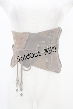 画像1: Ozz oneste / アシメデザインコルセット  茶 H-25-11-06-1006-OO-ZA-KB-ZH