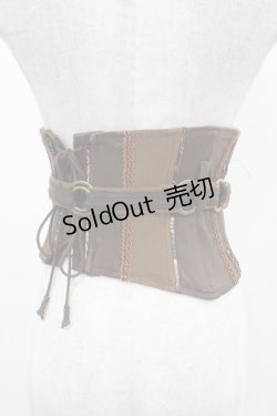 画像2: Ozz oneste / アシメデザインコルセット  茶 H-25-11-06-1006-OO-ZA-KB-ZH