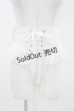 画像1: MR corset / コルセット風カマーベルト  白 H-25-11-06-1007-PU-ZA-KB-ZH