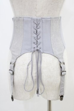 画像2: Rozen Kavalier / アシメデザインショートコルセット  ブルーグレー H-25-11-06-1008-OO-ZA-KB-ZH