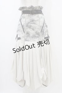 Ozz conte / BURNOUT CITYスカート  グレー H-25-11-06-1009-OO-SK-KB-ZH