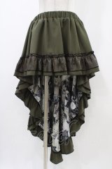 Qutie Frash / 後ろロングスカート  カーキ H-25-11-06-1010-QU-SK-KB-ZH