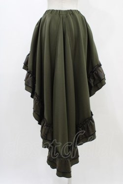 画像2: Qutie Frash / 後ろロングスカート  カーキ H-25-11-06-1010-QU-SK-KB-ZH