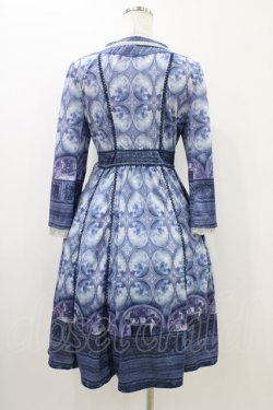 画像2: OZZ ANGELO / 宗教画プリントワンピース  ブルー H-25-11-06-1020-OO-OP-KB-ZH