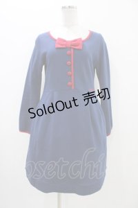 MILK / Trimリボンワンピース  ブルー H-25-11-06-1021-ML-OP-KB-ZH