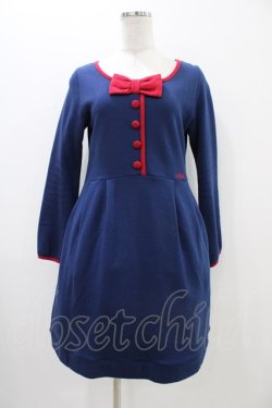 画像1: MILK / Trimリボンワンピース  ブルー H-25-11-06-1021-ML-OP-KB-ZH