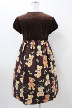 画像2: Emily Temple cute / MILKY TEDDYパフスリーブワンピース  ブラウン H-25-11-06-1022-ET-OP-KB-ZH