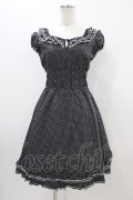MILK / ドットシャーリングフリルワンピース  黒 H-25-11-06-1023-ML-OP-KB-ZH