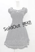 【SALE】MILK / ドットシャーリングフリルワンピース  黒 H-25-11-06-1023-ML-OP-KB-ZT483
