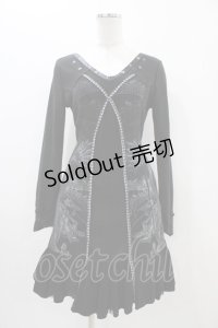 Ozz Croce / 龍プリントニットソーワンピース  黒 H-25-11-06-1024-OO-OP-KB-ZH