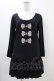 画像1: Emily Temple cute / リボンプリントカットワンピース  ブラック H-25-11-06-1025-ET-OP-KB-ZH (1)