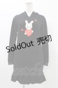 MILK / Bunnyパーカーワンピース  ブラック H-25-11-06-1026-ML-OP-KB-ZH
