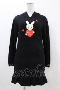 MILK / Bunnyパーカーワンピース  ブラック H-25-11-06-1026-ML-OP-KB-ZH