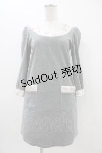 MILK / LADY STYLEワンピ  グレー×ピンク H-25-11-06-1028-ML-OP-KB-ZH