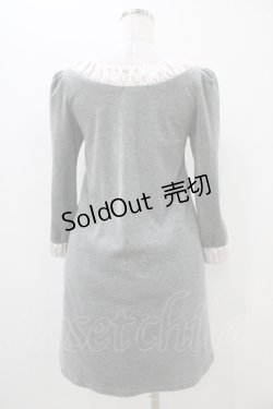 画像2: MILK / LADY STYLEワンピ  グレー×ピンク H-25-11-06-1028-ML-OP-KB-ZH