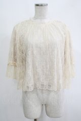 an another angelus / ローズチュールレースブラウス Free LIGHT PINK H-25-11-06-060-CA-TO-NS-ZH