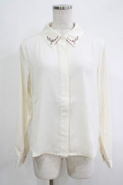 画像1: Fi.n.t / ローズ刺繍シャツブラウス Free OFF WHITE H-25-11-06-061-CA-BL-NS-ZH