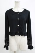 FLC / 星名桜子/フリルテレコカーディガン L ブラック H-25-11-06-062-LO-TO-NS-ZH