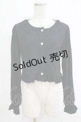 FLC / 星名桜子/フリルテレコカーディガン L ブラック H-25-11-06-062-LO-TO-NS-ZH