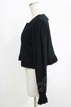 画像2: FLC / 星名桜子/フリルテレコカーディガン L ブラック H-25-11-06-062-LO-TO-NS-ZH