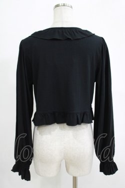 画像3: FLC / 星名桜子/フリルテレコカーディガン L ブラック H-25-11-06-062-LO-TO-NS-ZH