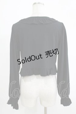 画像3: FLC / 星名桜子/フリルテレコカーディガン L ブラック H-25-11-06-062-LO-TO-NS-ZH