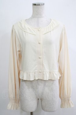 画像1: FLC / 星名桜子/フリルテレコカーディガン L アイボリー H-25-11-06-063-LO-TO-NS-ZH