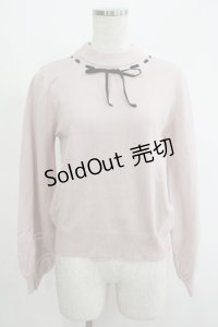 Ank Rouge / ベロアリボンニット M ピンク H-25-11-06-064-CA-TO-NS-ZH