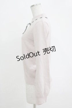 画像2: Ank Rouge / ベロアリボンニット M ピンク H-25-11-06-064-CA-TO-NS-ZH