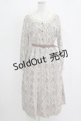 an another angelus / ウォールペーパーダマスク柄ワンピース Free BEIGE×BR H-25-11-06-006-CA-OP-NS-ZH