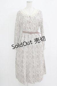 an another angelus / ウォールペーパーダマスク柄ワンピース Free BEIGE×BR H-25-11-06-006-CA-OP-NS-ZH