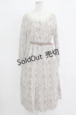 画像1: an another angelus / ウォールペーパーダマスク柄ワンピース Free BEIGE×BR H-25-11-06-006-CA-OP-NS-ZH