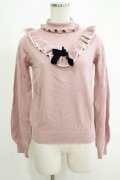 Ank Rouge / ベロアリボンニット M ピンク H-25-11-06-068-CA-TO-NS-ZH